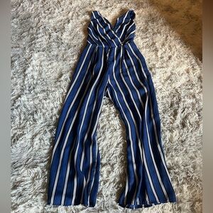 Sienna Sky striped jumpsuit without belt